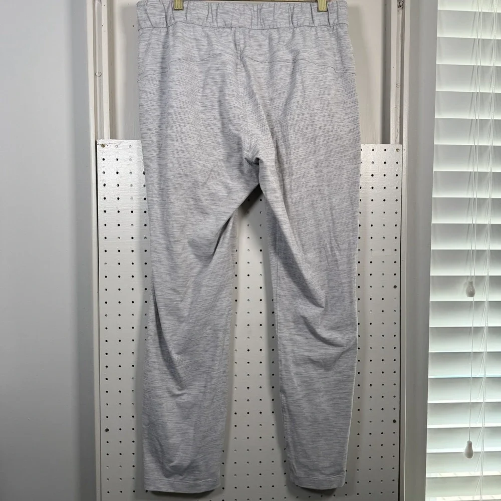 Lululemon On The Fly Pants Womens 10 Gray Space Dye Drawstring Waist Performance